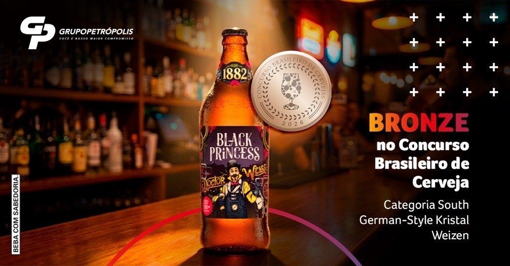 Pelo segundo ano consecutivo, Black Princess Doctor Weiss conquista medalha no Concurso Brasileiro de Cerveja