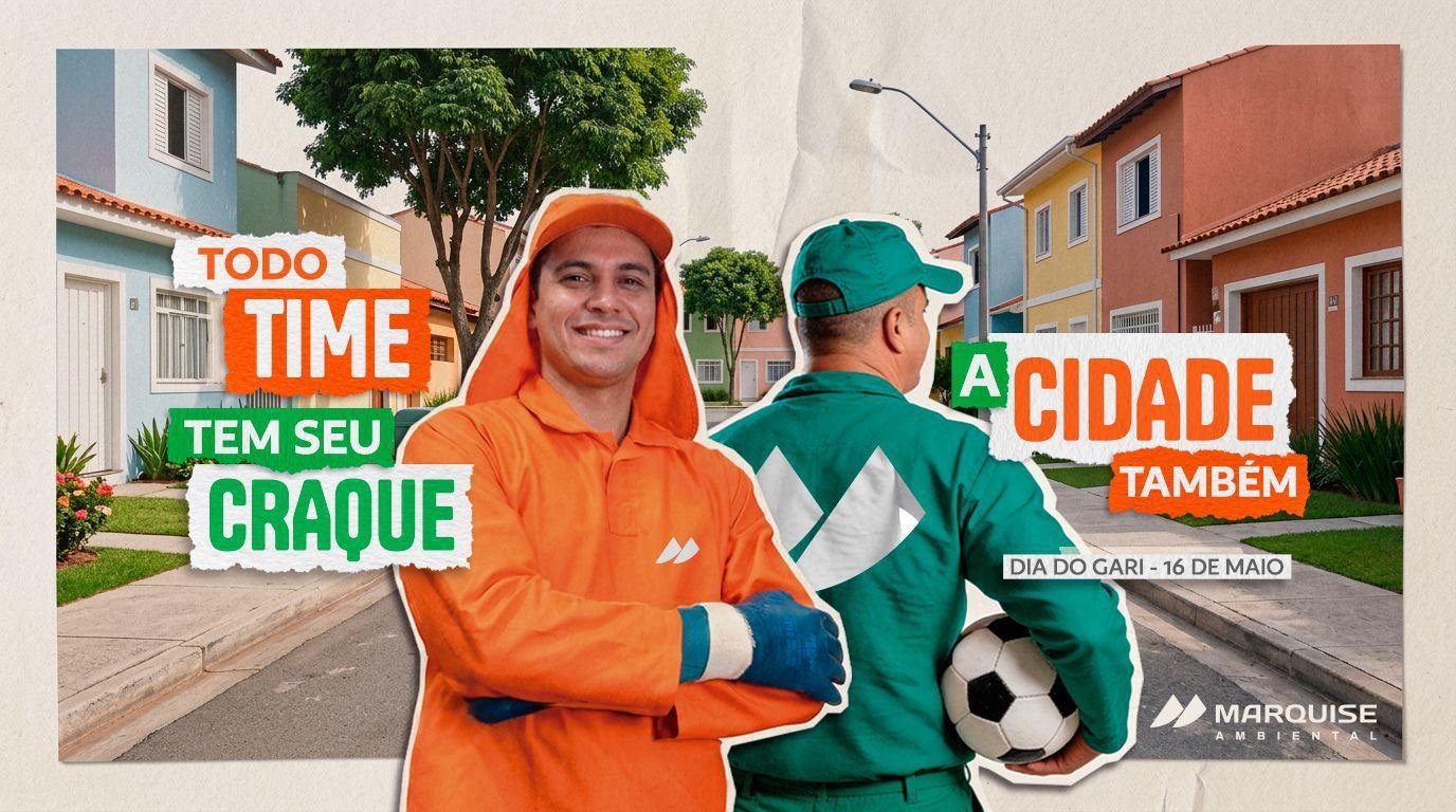 Campanha lançada para o Dia do Gari usa linguagem do futebol e transforma admiração pelos profissionais em conscientização ambiental
