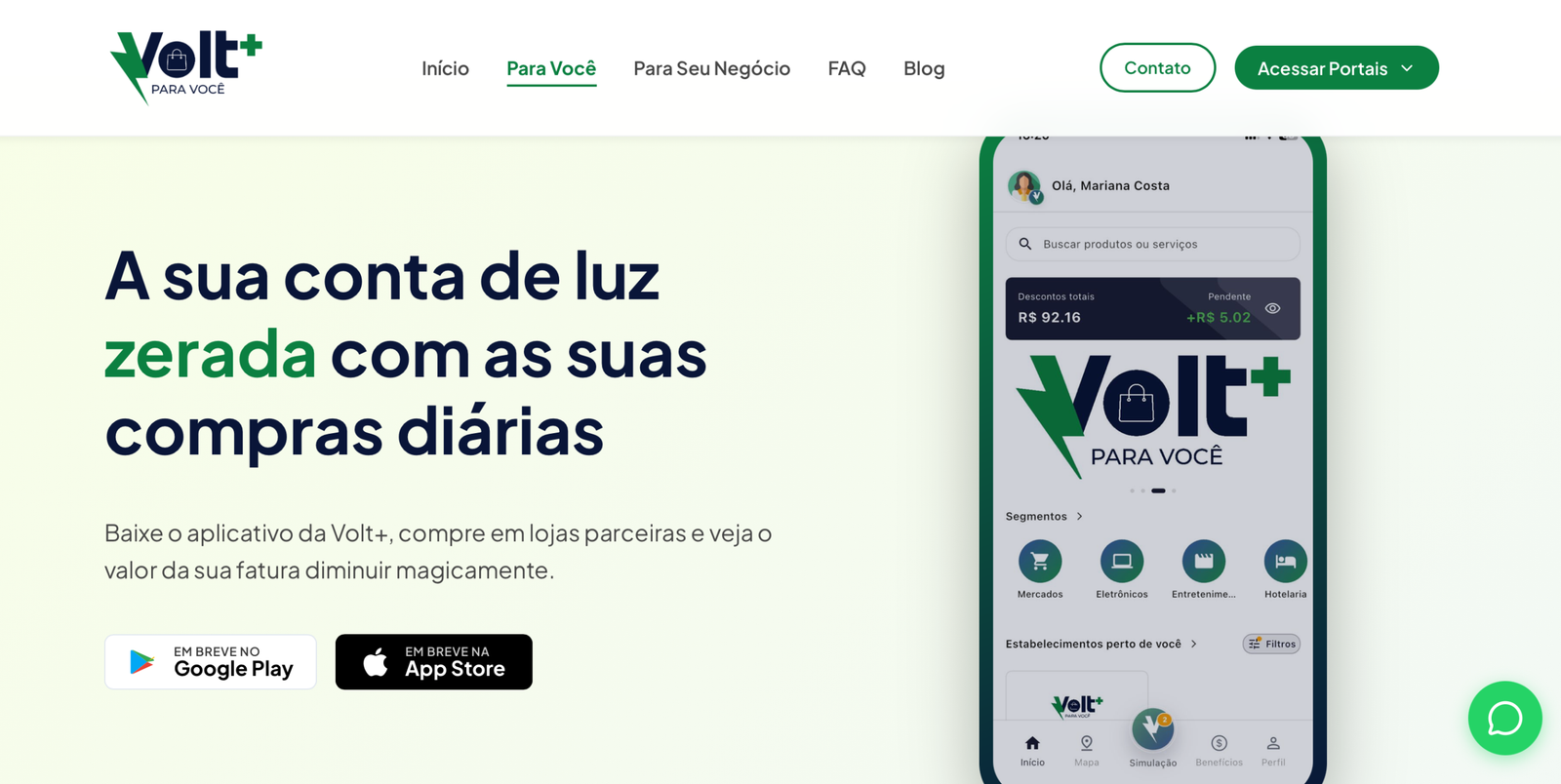 Volt+ transforma compras do dia a dia em desconto na conta de energia e apoio a projetos sociais