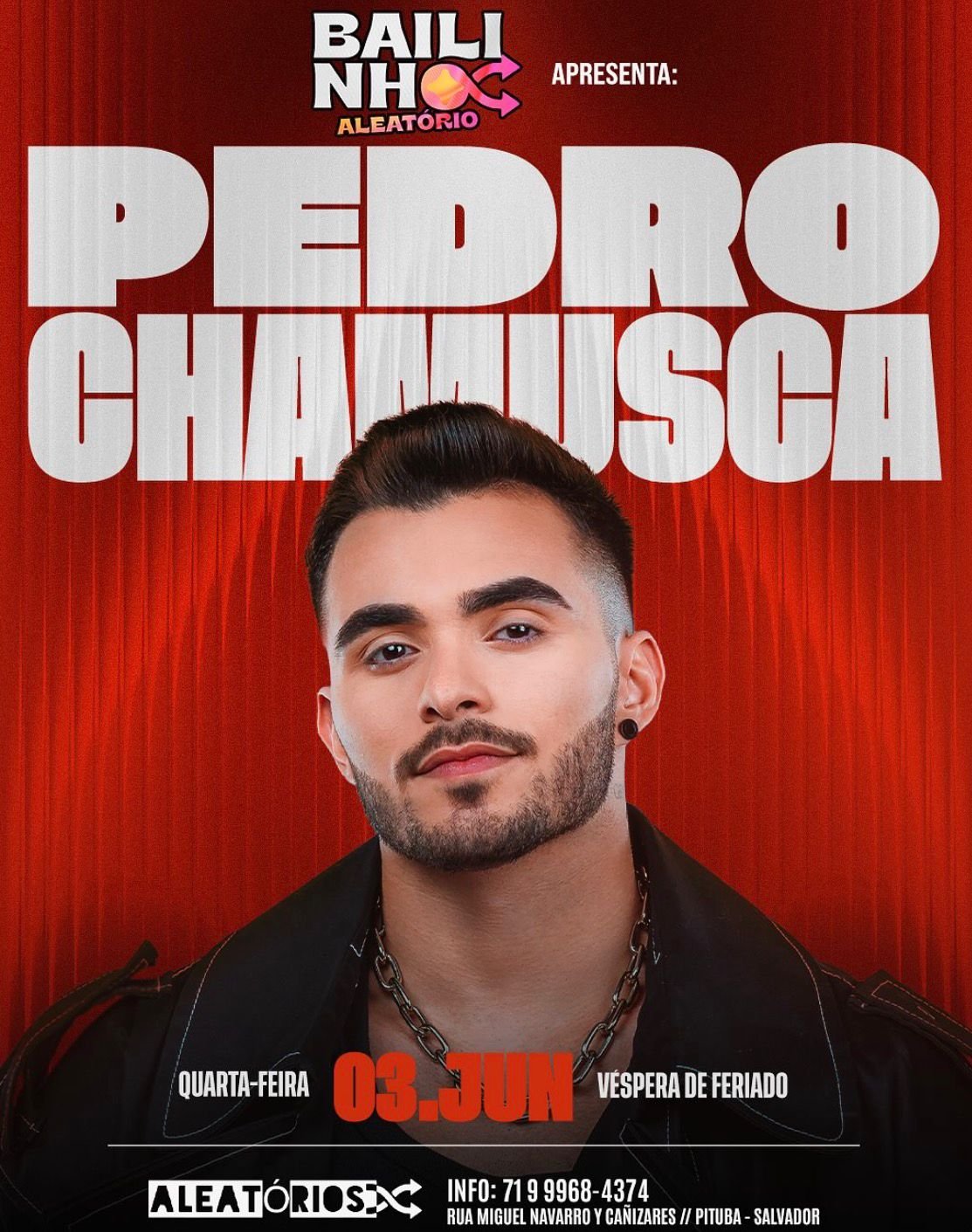 PEDRO CHAMUSCA RETORNA AO ALEATÓRIOS APÓS CASA CHEIA E GRANDE REPERCUSSÃO NAS REDES SOCIAIS