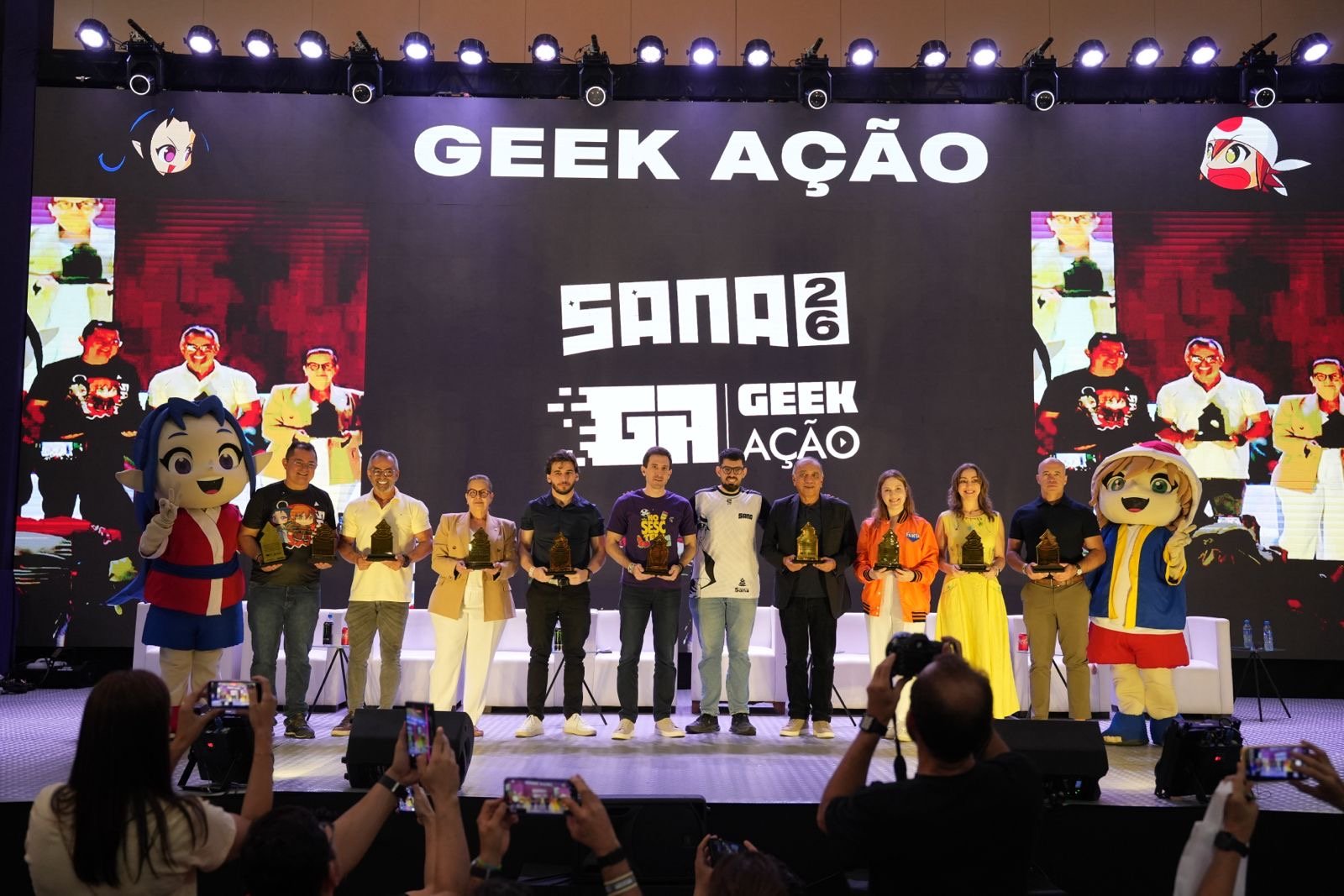 Fundação Sana homenageia parceiros durante cerimônia do GeekAção no Sana 2026 Parte 2